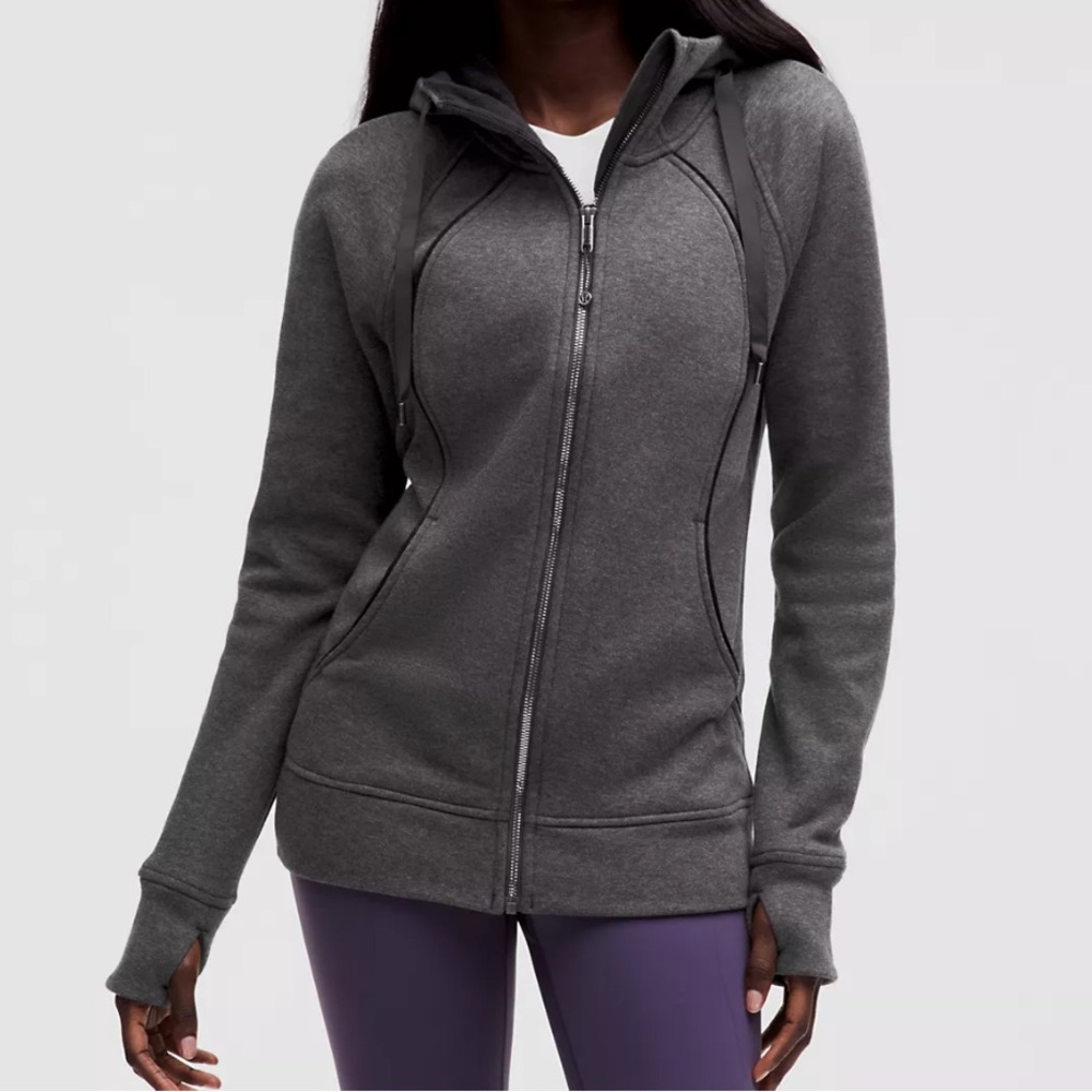 Lululemon Scuba Full-Zip Hoodie Heathered Black